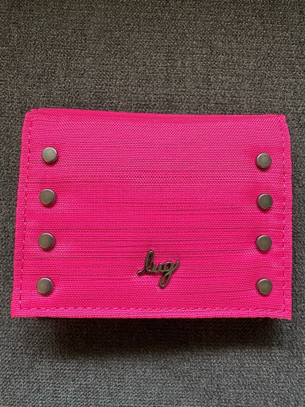 Lug Walkover RFID Snap Rivets Wallet – Brushed Rosette Pink